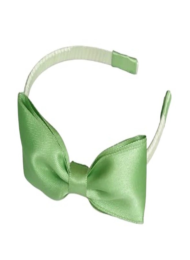 Belleza Crafting with Creativity Simple Bow Hairband SBH (Green Shd1) - Image 2